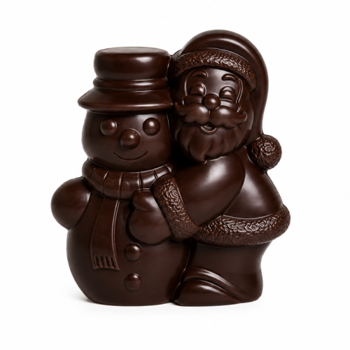 Box espositore con Babbo Natale con pupazzo fondente