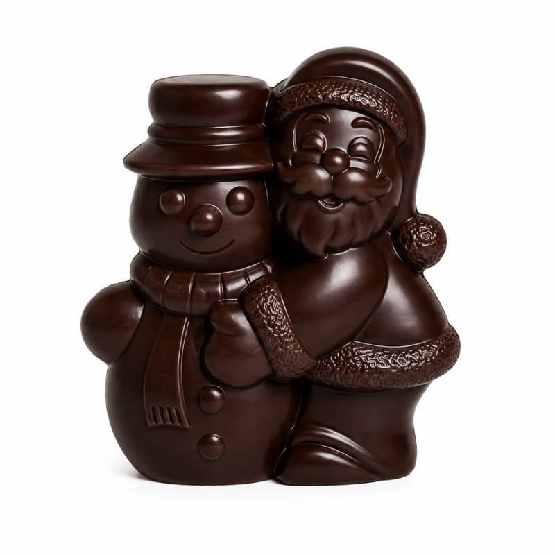 Box espositore con Babbo Natale con pupazzo fondente