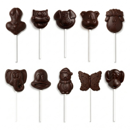 Lecca lecca animali <br>assortiti fondente