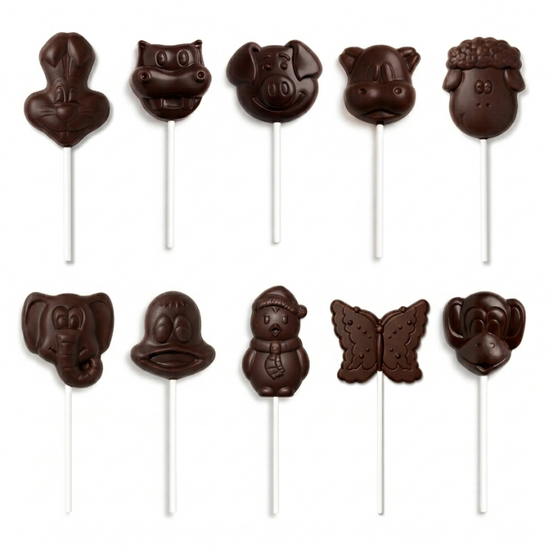 Lecca lecca animali <br>assortiti fondente