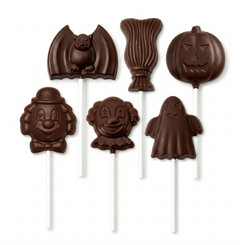 Lecca lecca halloween<br>assortiti fondente