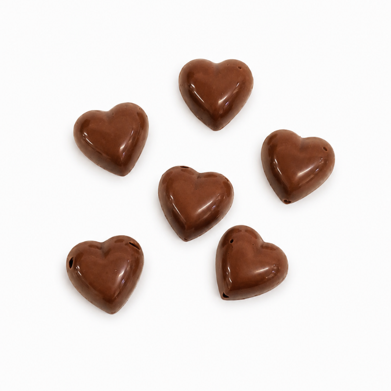Scatola con cuoricini<br>al latte