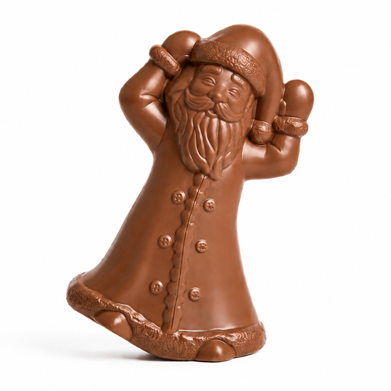 Box espositore con Babbo Natale ballerino al latte